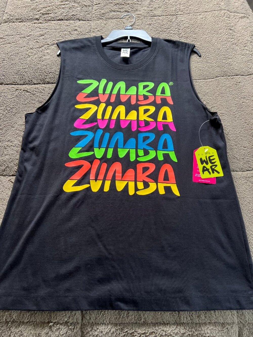 Zumba Wear Black Muscle Tee M/L